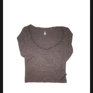 Long sleeve cropped top